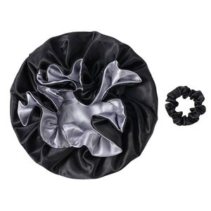 Gorro de Dormir Personalizado de Satén Grande, Reutilizable, de Doble Capa, con Banda Elástica para Ducha y Cordón Ajustable - Product Image 4