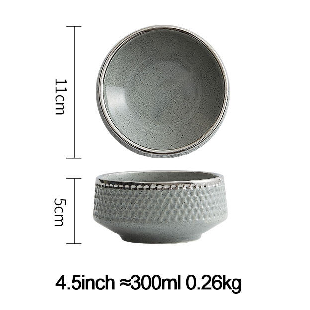 4,5 pouces bol bleu brillant wtih sliver jante