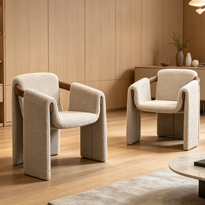Poltrona Moderna <span class=keywords><strong>per</strong></span> <span class=keywords><strong>Soggiorno</strong></span> d'Hotel, Sedia Relax in Legno Massello con Velluto, Arredamento Creativo <span class=keywords><strong>per</strong></span> la Casa - Product Image 1