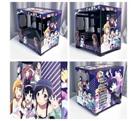 Personalizado Lu Pig Impact PC Computer Case Sea View Room Micro ATX/ITX Gaming Tower Mid Towe Mini Empty PC Case