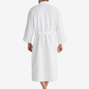 <span class=keywords><strong>Accappatoio</strong></span> da Uomo di Lusso per Hotel 5 Stelle in Cotone di Qualità a Nido d'Ape con Logo <span class=keywords><strong>Ricamato</strong></span> Personalizzato - Product Image 2