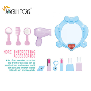 Tavolo da trucco con specchio suono e luce per bambine-vanità giocattolo per bambini con accessori di bellezza per il compleanno della piccola principessa - Product Image 5