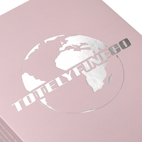 Caja de Envío Plegable Rosa Personalizada con Logotipo en Lámina Plateada, Cartón Corrugado Plegable para Cosméticos, Cuidado de la Piel, Embalaje de Pequeños Regalos