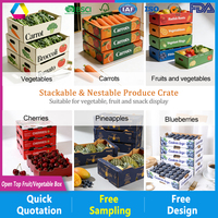 Carpeta Portátil Grande de Cartón Corrugado Tipo E, con Logotipo Personalizado, Materiales Reciclados Ecológicos, Impermeable, de Alta Gama, para Envío de Frutas