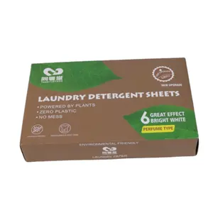 Natural e ecologicamente correto, especializado em detergente para a roupa, comprimidos de papel plástico zero para cuidados suaves