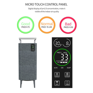 Purificateur d'air portable en plastique avec filtre HEPA 13 véritable, contrôlé par application WiFi Smart Life, pour la maison, le bureau et les grandes pièces - Product Image 4