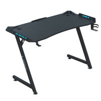 Wqantum Gaming Table Z-Shaped Gaming PC Desk with Carbon Fiber Desktop Computer Game Desk Table for Gamer