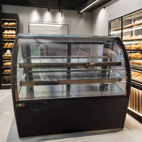 Vitrine d'affichage de gâteau de boulangerie de bureau de refroidissement par air de vente chaude