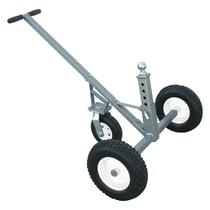 JH-Mech Durable Adjustable with Caster Wheels Smooth Rolling Standard Gray Steel Trailer Dolly