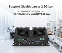 PC industriel embarqué Intel Core I3 I5 I7, 6 ports RS232, double réseau Gigabit I211, PC industriel sans ventilateur avec entrées/sorties numériques