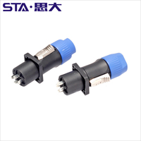 Speakon Nl4fc Câble de haut-parleur 4 broches femelle mâle Connecteurs de prise et de prise Speakon Audio Connecteur XLR pour haut-parleurs