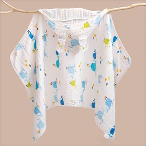 Personalized Animal Hooded Baby Bath Towel Muslin Fabric Swaddle <b>Blanket</b> for Baby - Product Image 1