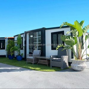 20ft 40ft Funktionales, exzellentes, solides, verzinktes, tragbares, mobiles, vorgefertigtes, ausklappbares Containerhaus mit zwei Flügeln - Product Image 3