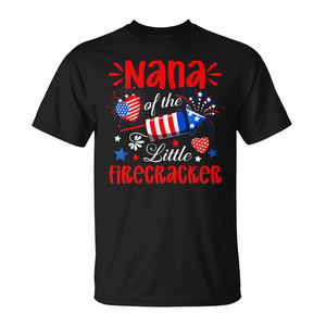 Camiseta Nana Of The Little Firecracker 4th Of July Expecting Baby - Product Image 2
