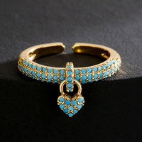 Modeschmuck Ringe Verstellbare Verlobung Benutzer definierte klobige Ringe für Mädchen Frauen Herr des Kristalls Vintage Herz ringe