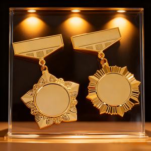 Insignia Metálica en Blanco para Diseño, Medalla de Honor de Aleación de Zinc, Artesanía Metálica, Ideal para Actividades de Campamentos de Verano y Competiciones - Product Image 2