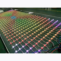 Écran led maille rideau LED extérieur pliable grille led rideau de fond de bâtiment mur led point lumières pour la publicité