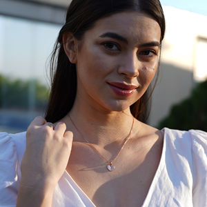 Collier de luxe plaqué or rose avec diamants, symbole de l'éternité, pour femme, idéal pour fiançailles, mariage, fête, anniversaire, cadeau de mariée tendance - Product Image 3