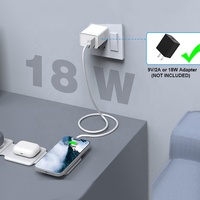 Personnalisé Multifonctionnel 3 en 1 Pliable 15W pour Voyage Maison Chargeur Sans Fil pour Iphone 12 15 16 Pro Max Montre Écouteur