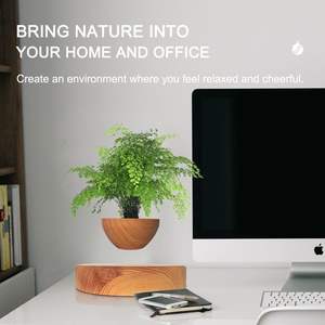 Pot de fleurs flottant magnétique écologique en plastique Art Déco HCNT, alimentation par prise, pour la décoration de la maison, Diwali - Product Image 3