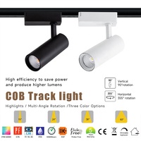 Projecteur Spot LED COB 25W sur Rail Design de Haute Qualité CE RoHS, Éclairage sur Rail LED avec Garantie de 5 Ans pour Magasin de Vêtements