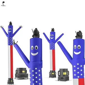 Helen High quality advertising inflatable tube men blow giant fly-arm puppets decorated with Halloween symbols