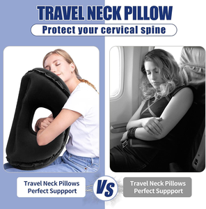 Şişme seyahat yastıklar yeni yükseltme uyku dinlenme için şişirilebilir uçak yastık boyun ve omuz ağrısı önlemek - Product Image 2