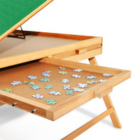 Table de puzzle portable avec pieds Table de puzzle à 3 angles inclinables pour adultes Planche de puzzle en bois réglable