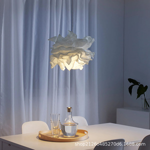 Modern Minimalist Nordic Cloud Shape Chandelier Oval LED Light Source <b>E26</b> Single Head Living Room Pendant Lamp - Product Image 2