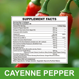 Lower Price Cayenne Pepper Softgels Contains Cayenne Pepper Seed Oil Boosts Metabolism Comfort Adult Immune Support Softgels - Product Image 2
