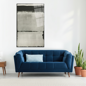Elegant Rothko Style <b>Abstract</b> <b>Canvas</b> <b>Print</b>: Black and White Decor,TEMPERED GLASS ART - Product Image 3