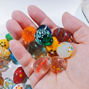 12 Pcs Colorful Glass <strong>Eggs</strong> Handmade Art Glass <strong>Eggs</strong> Easter Decoration Gift Play Balls Glass <strong>Marble</strong> Toys - Product Image 3