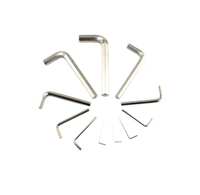 Clé Allen en L personnalisée en gros, tournevis à tête hexagonale DIN 911, en acier trempé nickelé galvanisé, jeu de clés Allen de 3 mm, 4 mm, 5 mm
