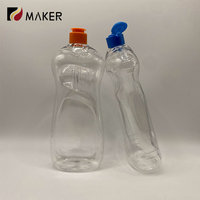 Flacon Distributeur Vide de 750 ml pour Liquide Vaisselle, Savon Mains, Produits Chimiques, Détérgent Lessive, en Plastique PET