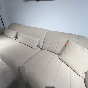 Set di Divani su Misura con Vera Pelle e Imbottitura in Spugna, Design Moderno, <span class=keywords><strong>Dimensioni</strong></span> Regolabili per Interni di Ville - Product Image 5