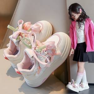 Zapatillas Deportivas para Niñas 2025, Elegantes con Lazo, Casuales, Color Rosa Violeta, para Correr, Primavera-Otoño, con Luces, Diseño Floral Único para Niños - Product Image 4