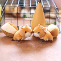 Pendentif en peluche écureuil à grosse queue, adorable et populaire sur internet, breloque de sac de dessin animé, jouet en peluche imprimé en typographie, pour mariage et anniversaire
