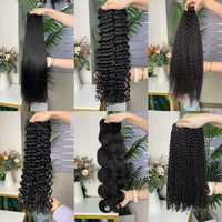 XCCOCO Meilleures mèches de cheveux humains brésiliens Remy vierges non traités, ondulés, 100 % naturels, double trame machine, toutes couleurs, pour femmes