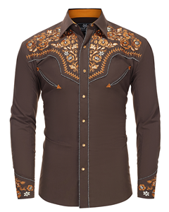 Nuova Moda 2026: Camicia da Uomo con Stampa 3D Western, Maniche Lunghe e Colletto, <span class=keywords><strong>Abbigliamento</strong></span> <span class=keywords><strong>Casual</strong></span> da Club e Streetwear - Product Image 1