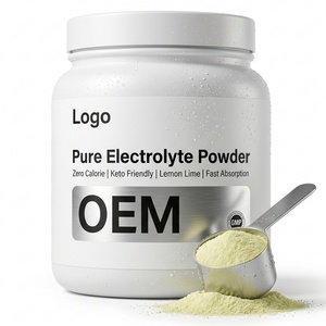 Poudre d'électrolytes pure sans calorie au citron et au citron vert, absorption rapide, certifiée GMP, directement de l'usine, compatible Keto, supplément nutritionnel en gros - Product Image 1