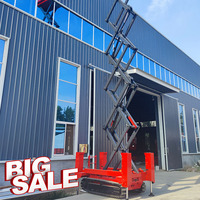 6m 19ft hauteur de levage diesel petit électrique Mobile hydraulique Terrain accidenté chenille aérienne 4x4 ciseaux utilisé homme ascenseur