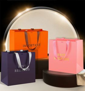 Bolsas de Papel con Lámina Dorada Personalizadas al por Mayor, Empaque de Cartón para Ropa Interior, Prendas, Zapatos y Compras con su Propio Logotipo - Product Image 6