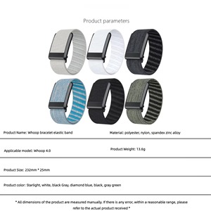 Bracelet de sport en nylon pour Whoop 5.0 One Peak Life, bracelet élastique souple, respirant, réglable avec fermeture auto-agrippante pour Whoop 4.0 - Product Image 3