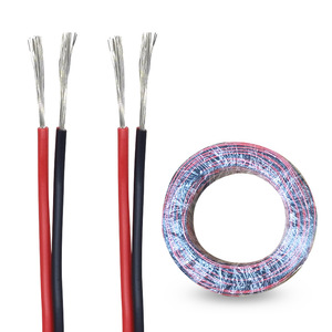 สายไฟแบนสีแดงดำขนาด 20 AWG ทองแดงเคลือบดีบุก ฉนวน PVC ขนาด 2x0.5 มม. สำหรับอุปกรณ์อิเล็กทรอนิกส์ - Product Image 1