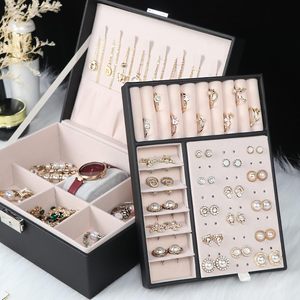 Customized Wholesale Rectangle Cosmetic Makeup <b>Box</b> Bag Travel <b>Jewelry</b> Case Organizer Custom Logo PU <b>Leather</b>/Velvet FSC Certified - Product Image 5