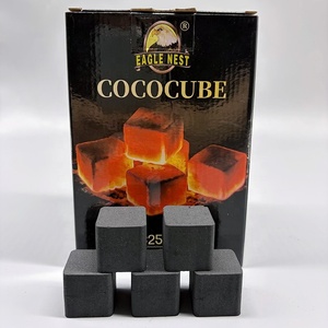 Charbons de coco noirs de qualité supérieure EAGLE NEST en forme de cube pour chicha, faible teneur en cendres, longue durée de combustion - Product Image 5