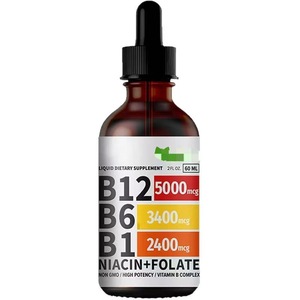 Gotas Orales de Complejo <span class=keywords><strong>B</strong></span>, Vitaminas B1, B6 y <span class=keywords><strong>B12</strong></span> Naturales y Orgánicas de Marca Privada Acentiallabs para Adultos, Mejoran la Inmunidad - Product Image 1