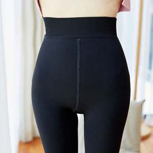 Leggings de yoga chauds rembourrés en velours, pantalon épais et serré, pantalon épais et chaud en polaire pour l'hiver, collants de couleur unie pour femmes - Product Image 6