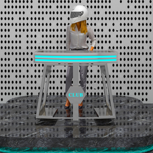 <span class=keywords><strong>Table</strong></span> de DJ moderne en métal avec éclairage Infinity, design nouveau - Product Image 2