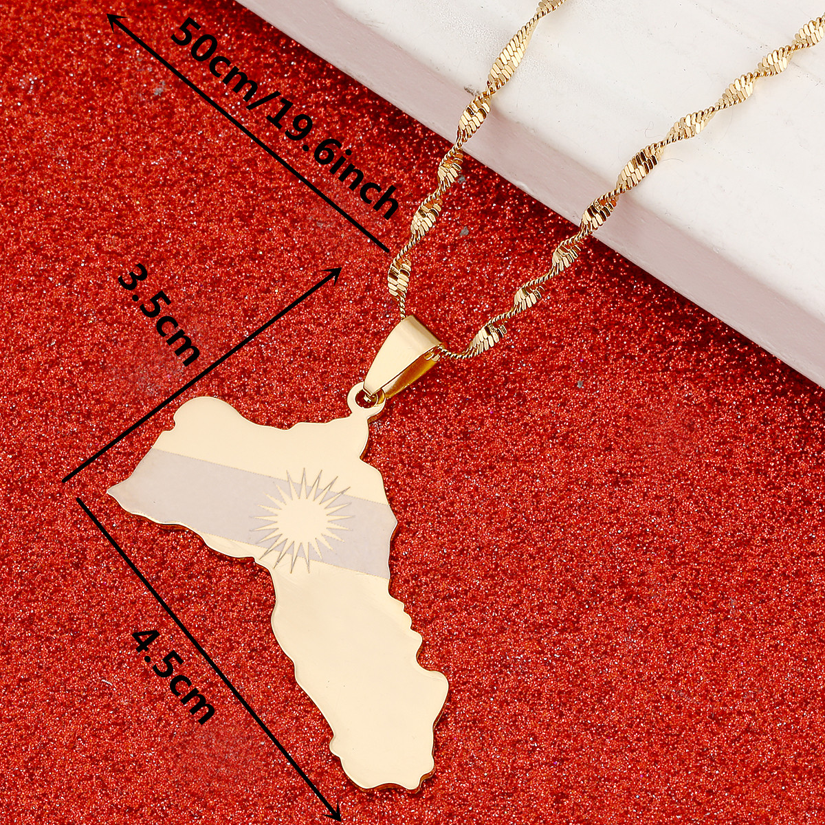 D'origine Kurdistan Sun Bracelet Kurdistan With 21 Spokes Kurdish Flag Chain Kurdish Jewelry For Women, 16 Cm, Brass